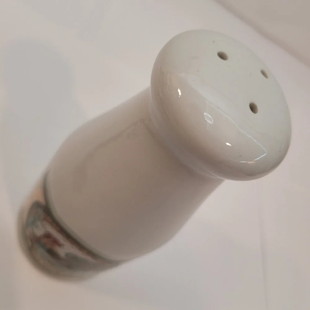 Vintage Ceramic Salt or Pepper Shaker Kitchenware Rooster Bless This House White